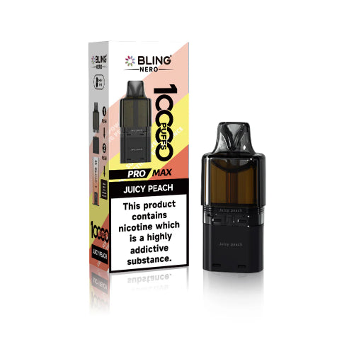 Juicy Peach - Crystal Bling Nero 10K Refill Pods