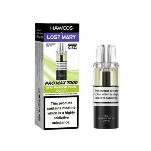 Kiwi Passion Fruit Guava – Lost Mary x Hawcos Pro Max 7000 Refill Pods