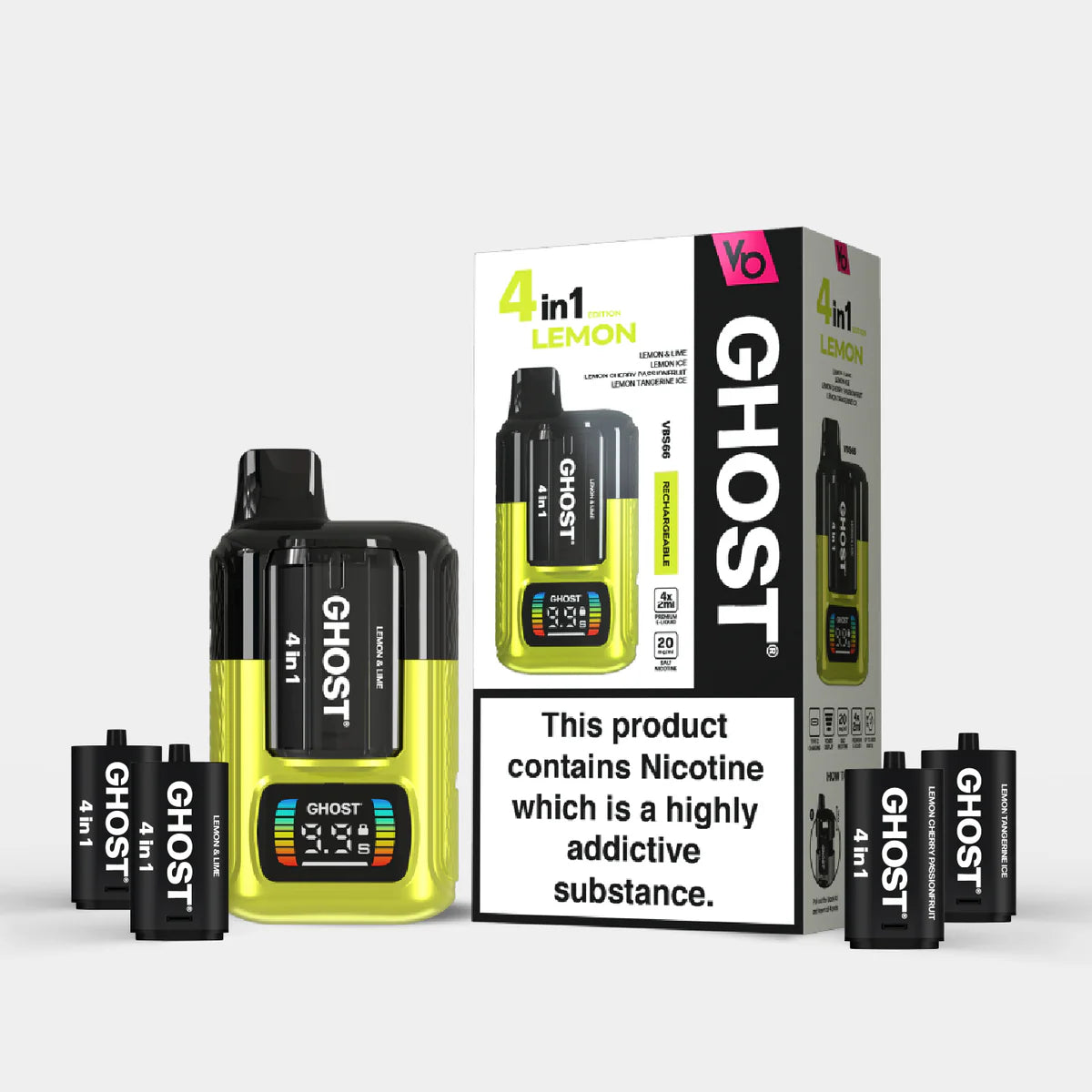 Vapes Bars Ghost 4 In 1 2400 Prefilled Pod Kit