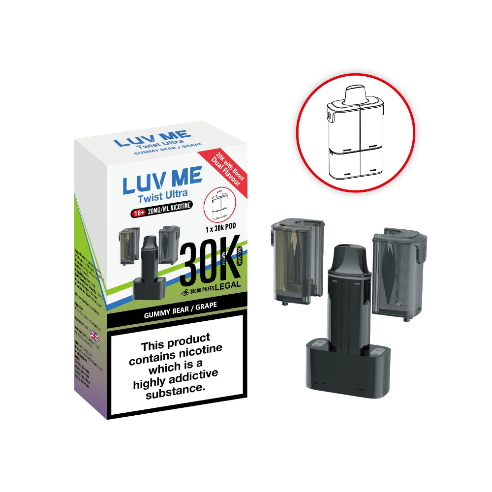 Gummy Bear / Grape - Luv Me 30K Refill Pods