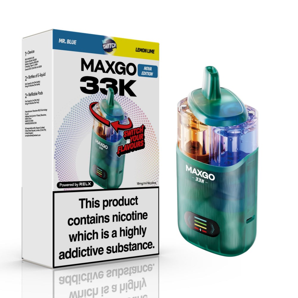 RELX Maxgo Combo 33k Prefilled Dual Flavour Pod Kit