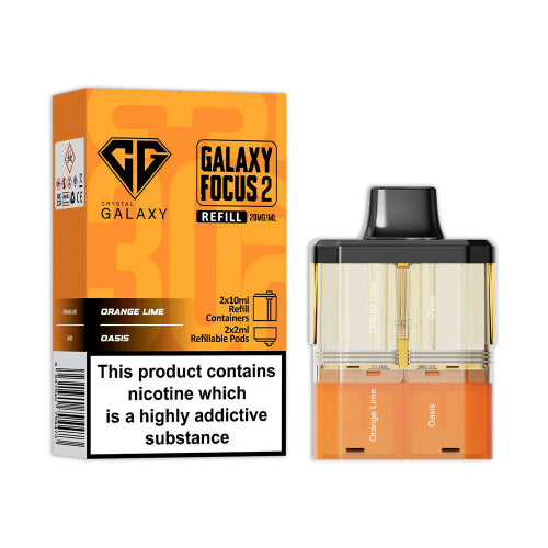 Orange Lime / Oasis Crystal Galaxy Focus 2 30K Refill Pods