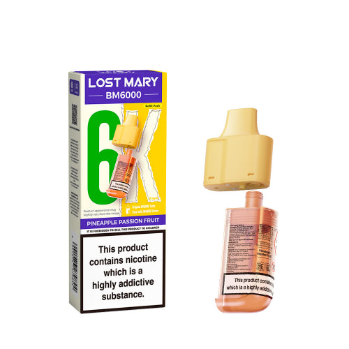 Pineapple Passion Fruit – Lost Mary BM6000 Refill Pods *New*