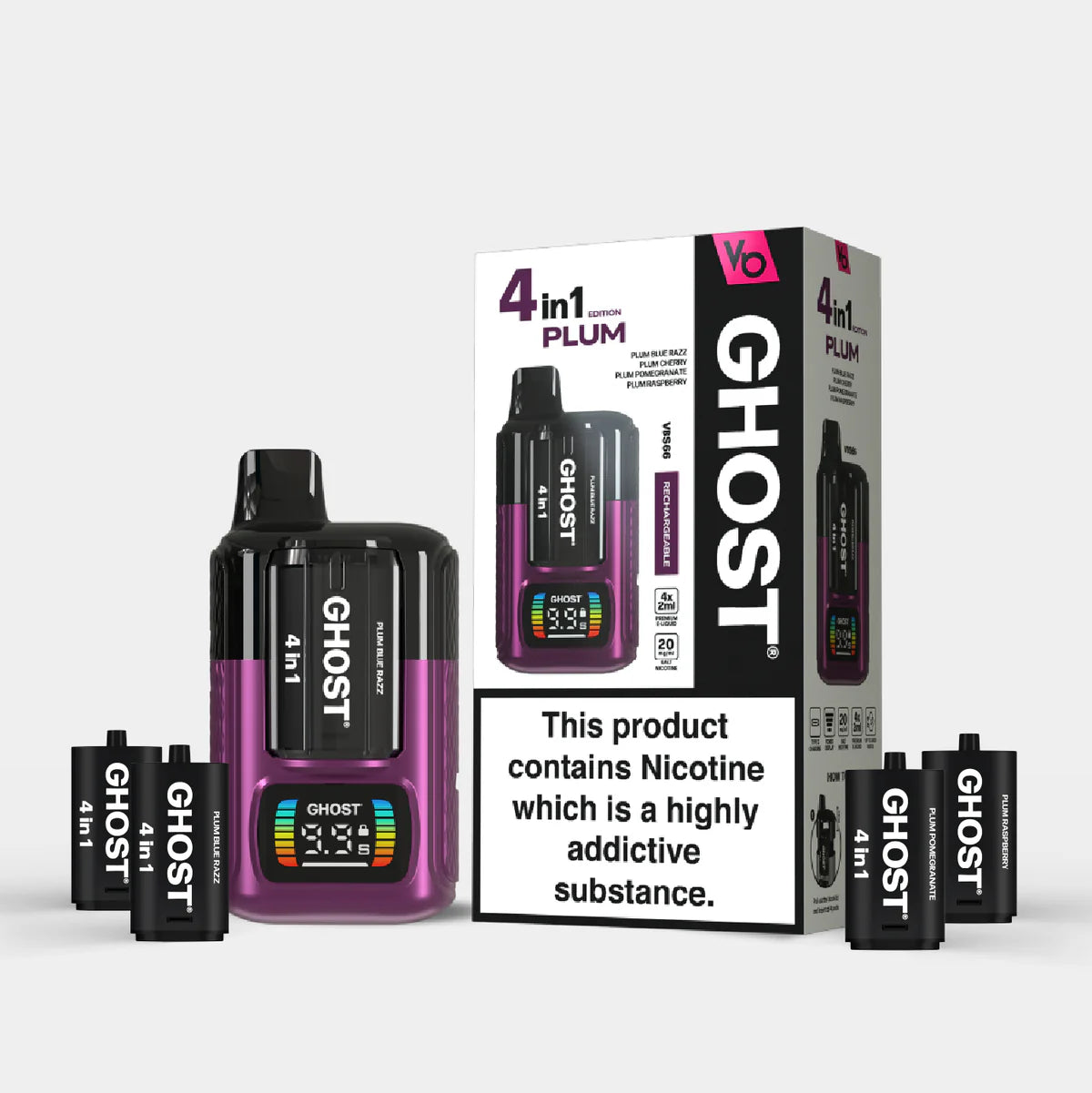 Vapes Bars Ghost 4 In 1 2400 Prefilled Pod Kit