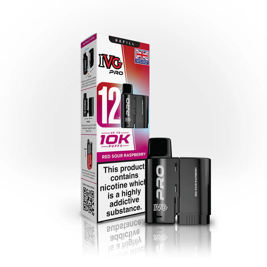 Red Sour Raspberry - IVG Pro 12 10K Replacement Pods
