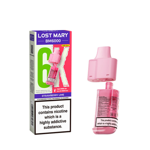 Strawberry Lime – Lost Mary BM6000 Refill Pods *New*