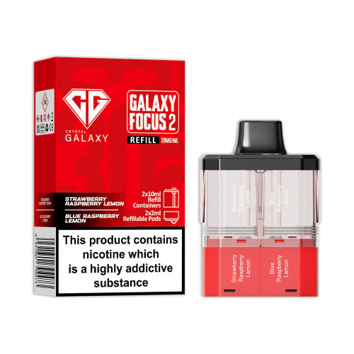 Strawberry Raspberry Lemon / Blue Raspberry Lemon Crystal Galaxy Focus 2 30K Refill Pods