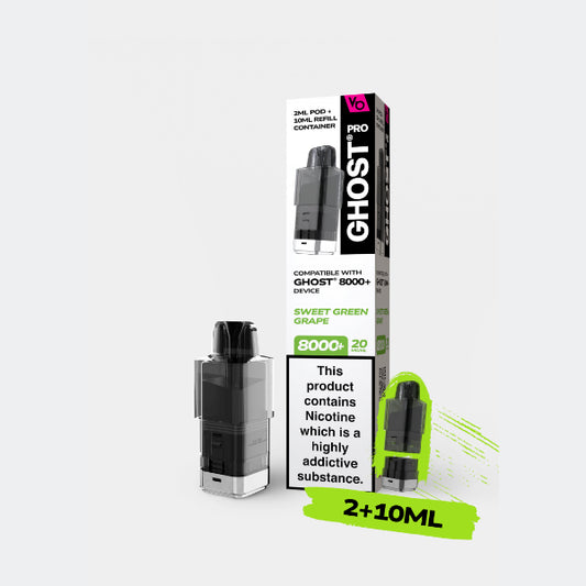 Sweet Green Grape - Ghost Pro 8000+ Refill Pods