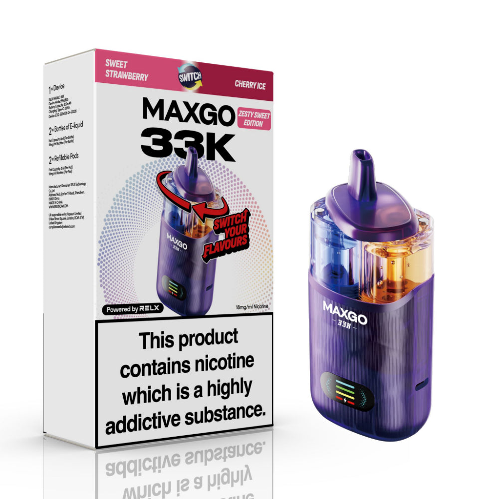 RELX Maxgo Combo 33k Prefilled Dual Flavour Pod Kit