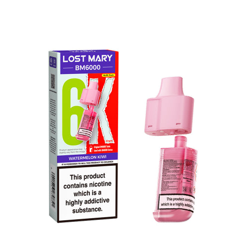 Watermelon Kiwi – Lost Mary BM6000 Refill Pods *New*